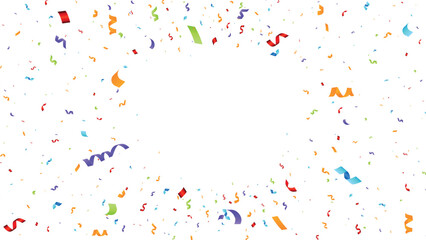 Vibrant confetti design perfect for birthdays, celebrations, and party anniversaries. This captivating background template is in vector format.