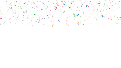 Vibrant confetti design perfect for birthdays, celebrations, and party anniversaries. This captivating background template is in vector format.