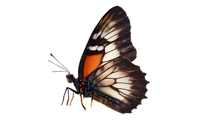 Naklejka premium Butterfly isolated on white, butterfly PNG, butterfly PNG transparent background, butterfly wallpaper, yellow and brown color butterfly wallpaper,