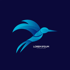 bird design colorful gradient illustration