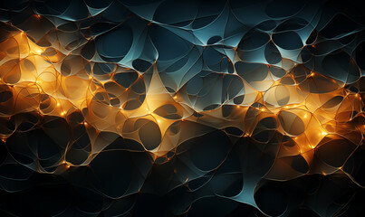 Abstract 3d rendering of chaotic shapes. Futuristic background design.