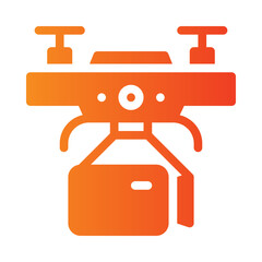 drone flat gradient icon