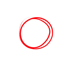 Hand drawn circle sketch frame