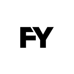 Letter F and Y, FY logo design template. Minimal monogram initial based logotype.