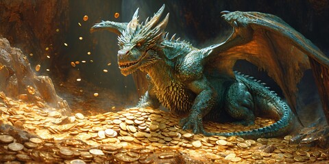 Dragon's Gold Rush: A Fantasy Adventure Generative AI
