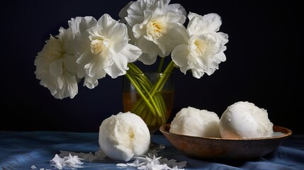 Obraz na płótnie Canvas white crocus flowers