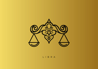 ZODIAC STOCK - LIBRA LINE DESIGN © Kornelius