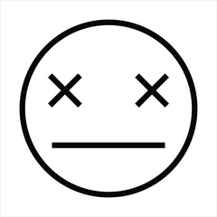 Obraz premium smiley face line icons set editable stroke different emotions feeling Smile Icon isolated on white background.