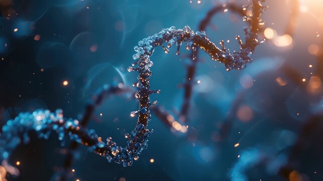 Dna in unfocused background