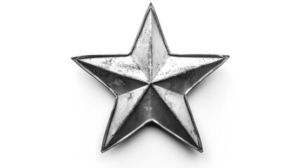 metal star isolated white