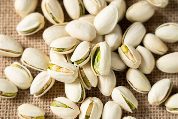 roasted salted pistachio nuts background