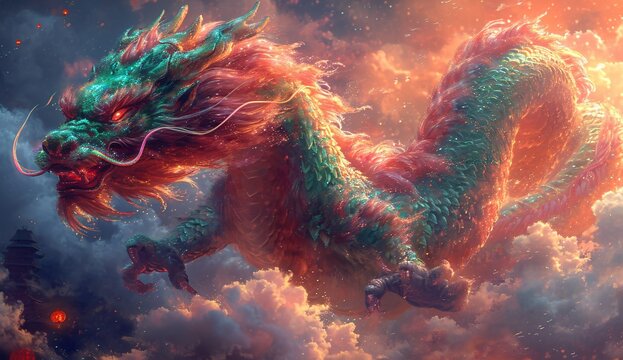 Dragon Dance: A Celestial Celebration Generative AI
