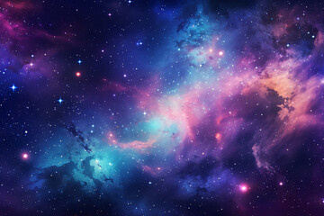 Fototapeta premium Space Background with Colorful Galaxy