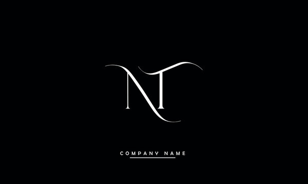 NT, TN, N, T Abstract Letters Logo Monogram