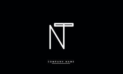 NT, TN, N, T Abstract Letters Logo Monogram