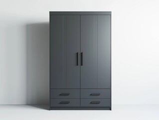 3d render of a wardrobe with a door