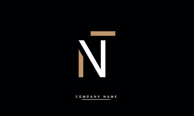 NT, TN, N, T Abstract Letters Logo Monogram