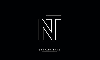 NT, TN, N, T Abstract Letters Logo Monogram