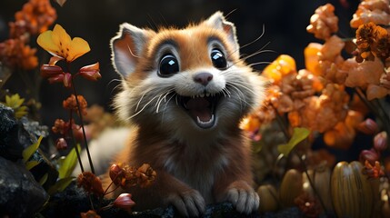 Obraz premium Anthropomorphic Animal Photo Generated with AI Tools