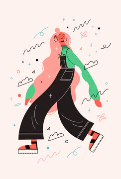 Layered Character Vector Illustration