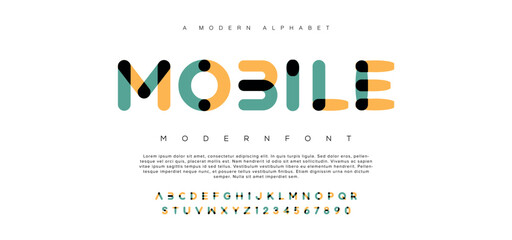 Mobile crypto colorful stylish small alphabet letter logo design. - obrazy, fototapety, plakaty