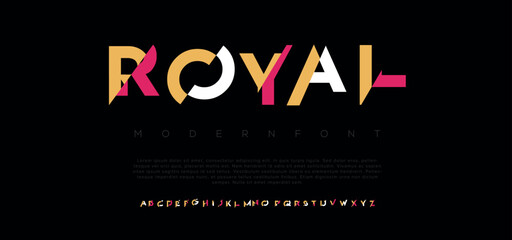 Royal Abstract elegant modern alphabet with urban style template