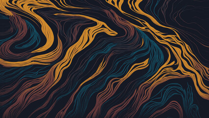 Background with waves in vibrant colors