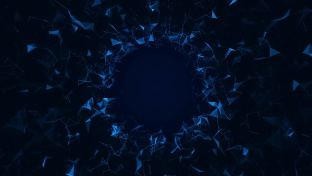 Abstract Futuristic Digital Plexus Network Background Animation