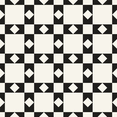 Vector seamless pattern. Repeating geometric elements. Stylish monochrome background design.