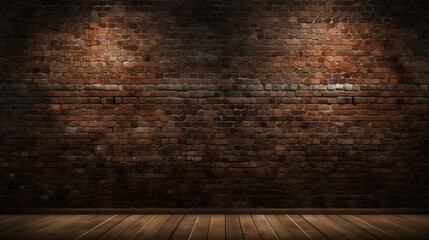 Antique Brick Wall with Dark Color Palette Adds Mature and Refined Appeal to Any Setting.