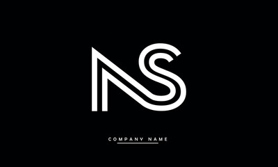 NS, SN, N, S Abstract Letters Logo Monogram