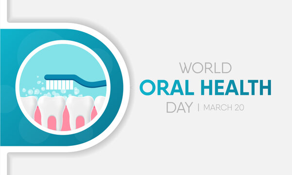World Oral Health day is observed annually on March 20, a year long campaign dedicated to raising global awareness of the issues around oral health and the importance of oral hygiene. Vector art