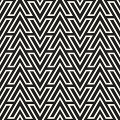 Vector seamless pattern. Repeating geometric elements. Stylish monochrome background design.