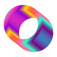 An abstract cut out transparent futuristic gradient streak design element.