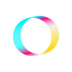 An abstract cut out transparent futuristic gradient streak design element.