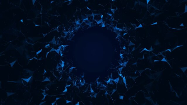 Abstract Futuristic Digital Plexus Network Background Animation