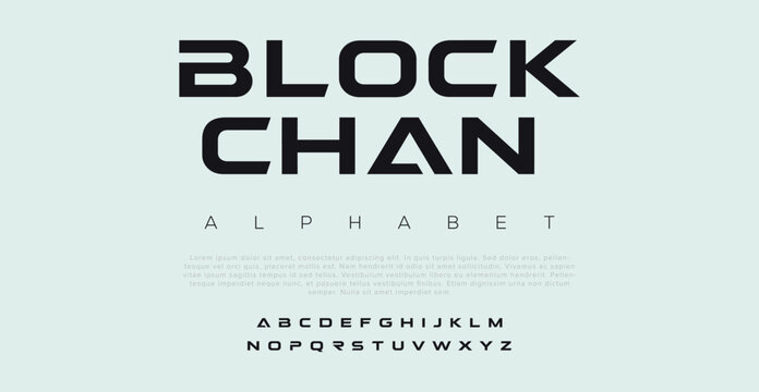 Block Sport Modern Alphabet Font. Typography urban style fonts for technology, digital, movie logo design. vector illustration