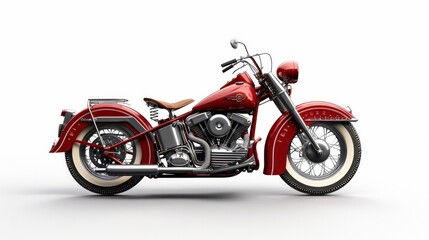 Obraz na płótnie Canvas Classic motorcycle on white background isolated