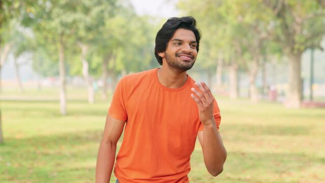 Young Indian Man Greeting Adab