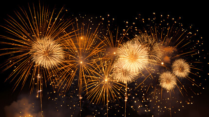 Beautiful creative holiday background. Fireworks and sparkles