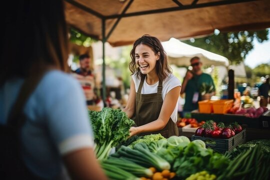 Market vegetable customer organic