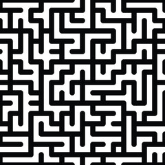 Seamless pattern, abstract maze, geometric vector background