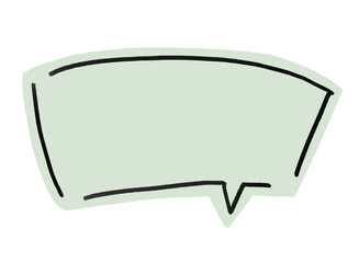 Fototapeta premium 手書きの四角い吹き出し