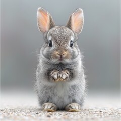 Obraz premium Bunny Selfie: Cute and Cuddly Generative AI