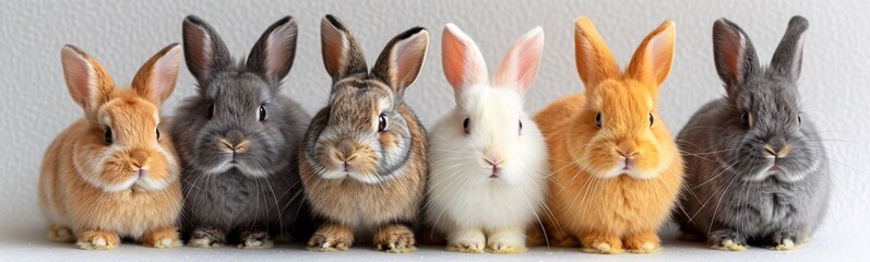 Fototapeta premium Rabbits in Focus: A Cute and Furry Photo Shoot Generative AI