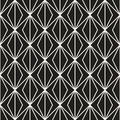 Vector seamless pattern. Repeating geometric elements. Stylish monochrome background design.