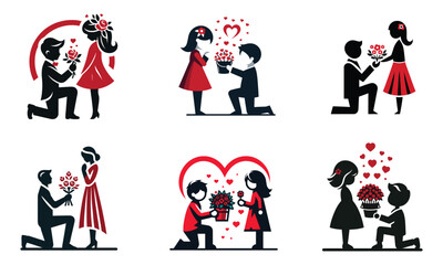Happy valentine's day couples logo design
