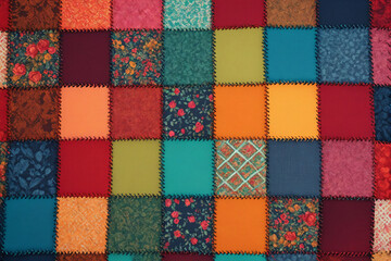 The Patchwork fabric. Multicolor Fabric Backgrounds with Artistic Flair 