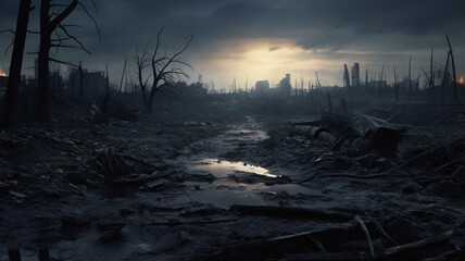 環境破壊された世界