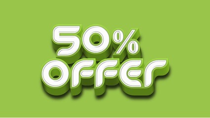 3D 50% offer banner art